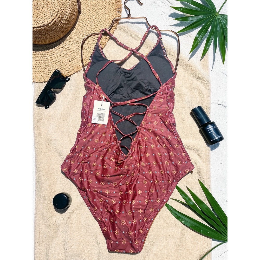 CUPSHE Boho Print One Piece Swimsuit | NWT – SIZE L - Picture 8 of 11